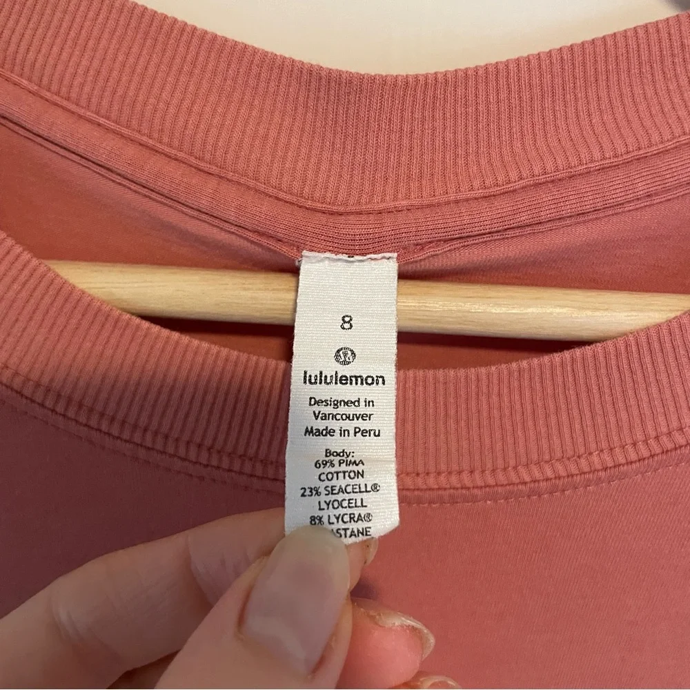Lululemon All Yours Boyfriend‎ Tee Size 8 Pima Cotton